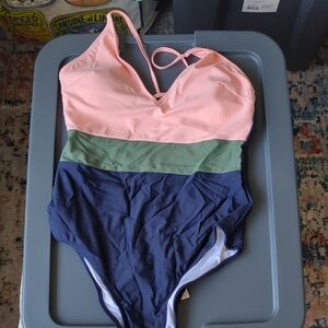 NWT Cupshe Navy Swimwear Size L